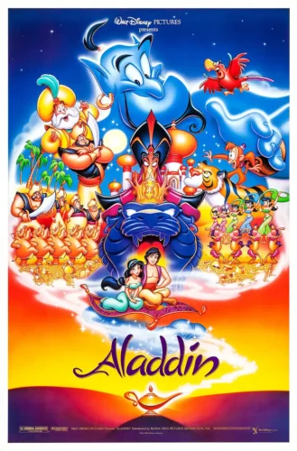 Aladdin 1992 Disney Classic Animated Movie Poster
