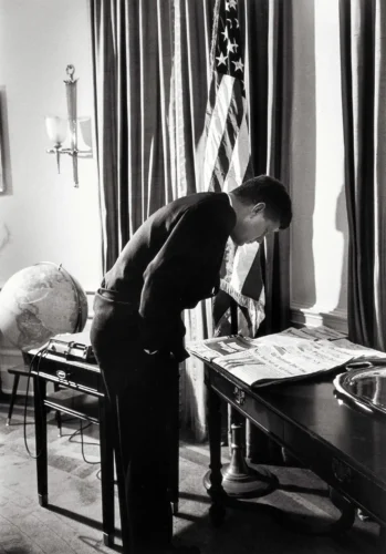 JFK Poster, President Kennedy Oval Office 1961 Eisenstaedt Photo Photography Print