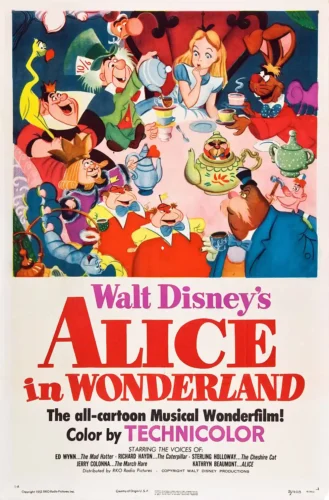 Alice in Wonderland 1951 Mad Tea Party Vintage Movie Poster