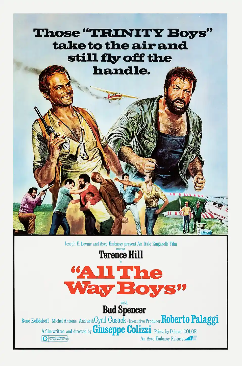 All The Way Boys | Movie Poster | Terence Hill Bud Spencer Wall Art Print