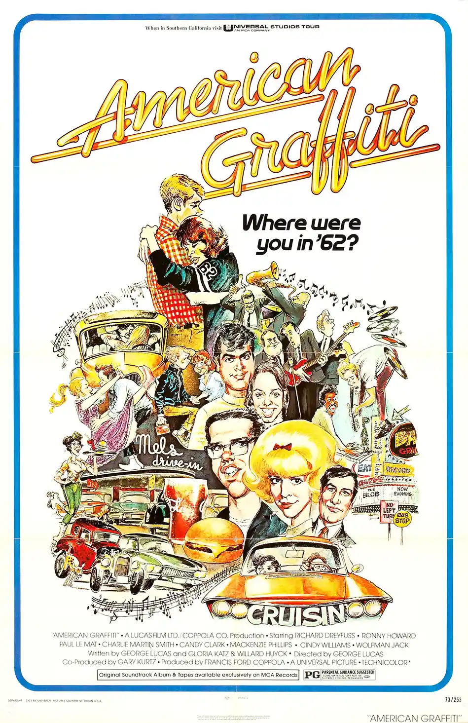 American Graffiti | Classic Movie Poster | Mel's Drive-In Retro Art Print