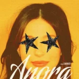 Anora Movie Star Eyes Yellow Aesthetic Indie Film Poster