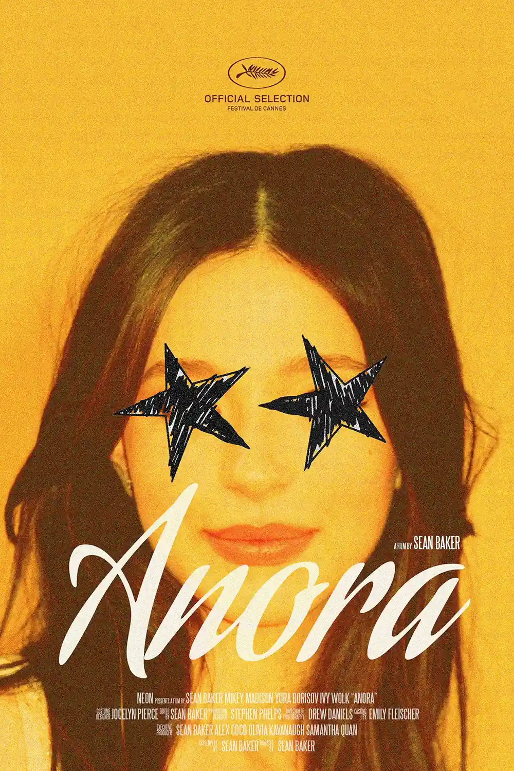 Anora | Movie Poster | Star Eye Yellow Aesthetic Film Art Print