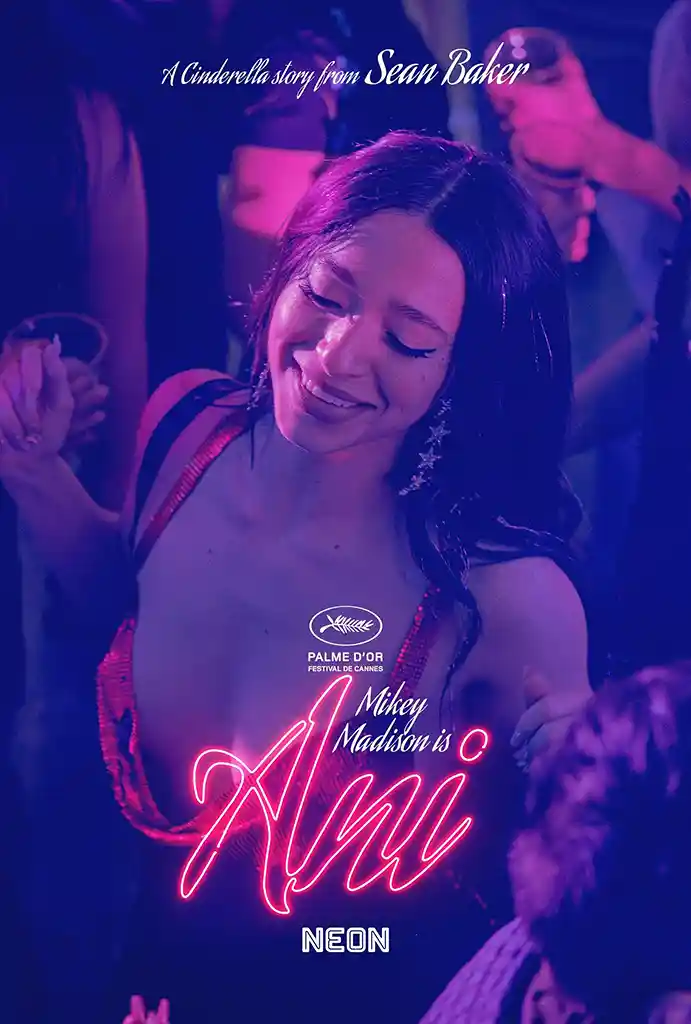 Anora | Movie Poster | Palme d'Or Neon Club Scene Art