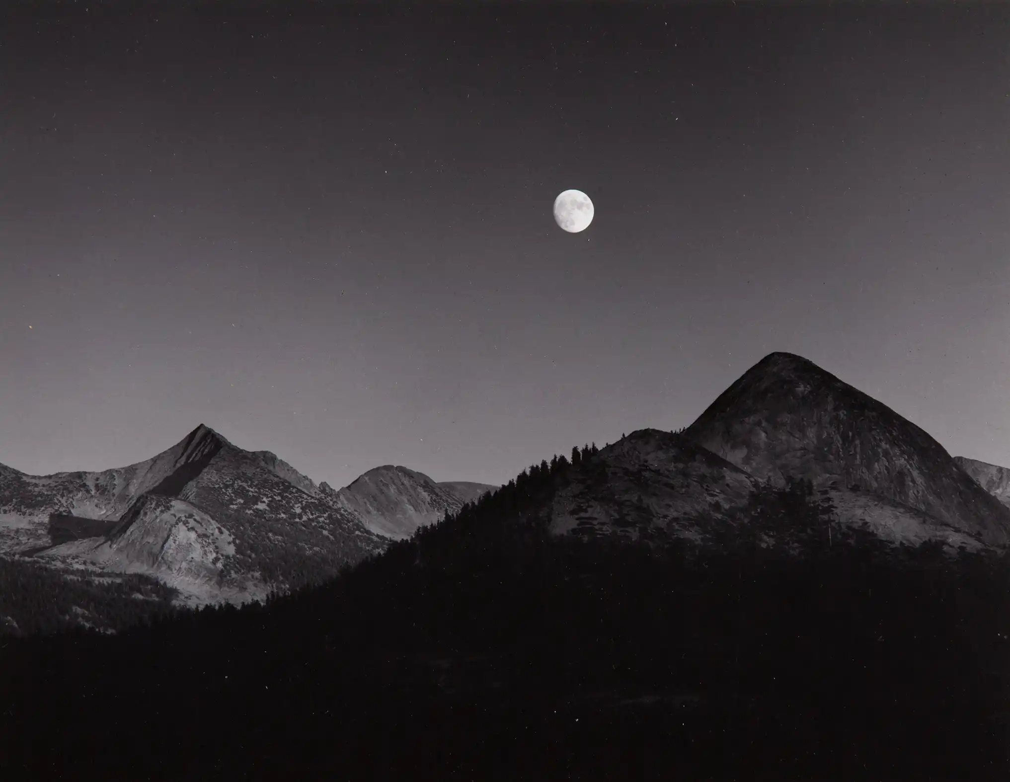 Ansel Adams | Photography Poster | Moonrise Mountain Landscape Print