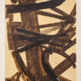 Pierre Soulages Antagonismes Exhibition, Vintage Abstract Art Print
