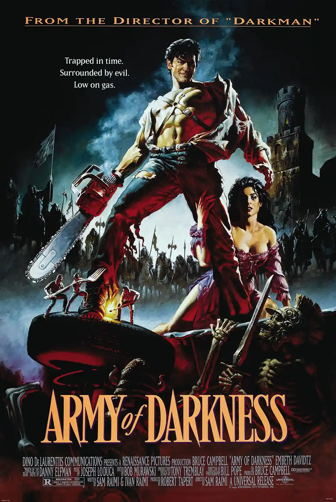 Army of Darkness | Movie Poster | Iconic Ash Chainsaw Hand Art