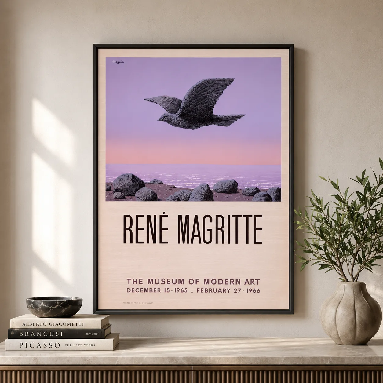 Big Family — big Family poster shows a large dark bird over a purple-toned rocky