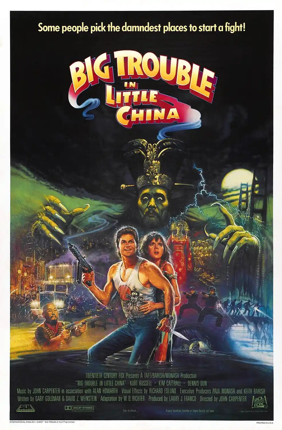 Big Trouble in Little China | Movie Poster | Retro 80s Action Art Print