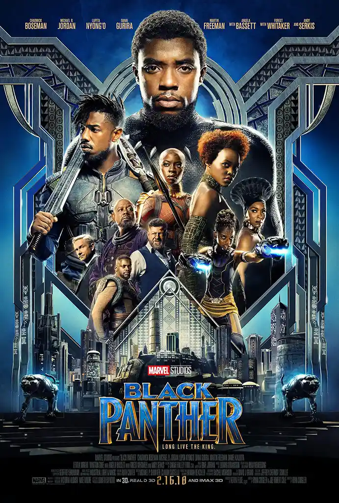 Black Panther | Movie Poster | Official Full Cast Theatrical Art