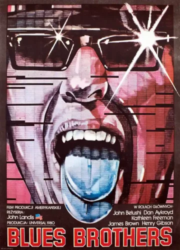 Blues Brothers Polish Blue Tongue Movie Poster