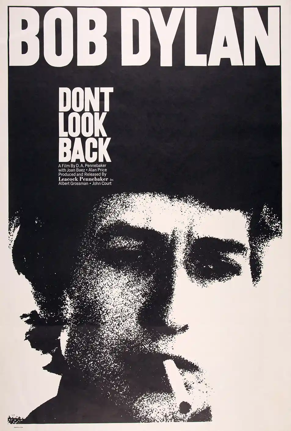 Bob Dylan Don't Look Back | Vintage Movie Poster | Iconic 1967 Film Print