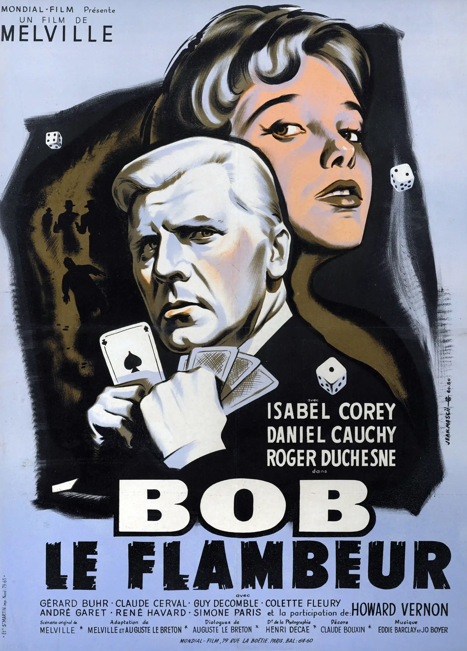 Bob le Flambeur (1956) | French Movie Poster | Vintage Film Noir Wall Art