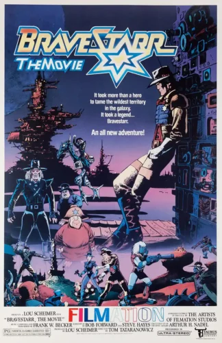 BraveStarr The Movie 1988 Vintage Sci-Fi Western Film Poster