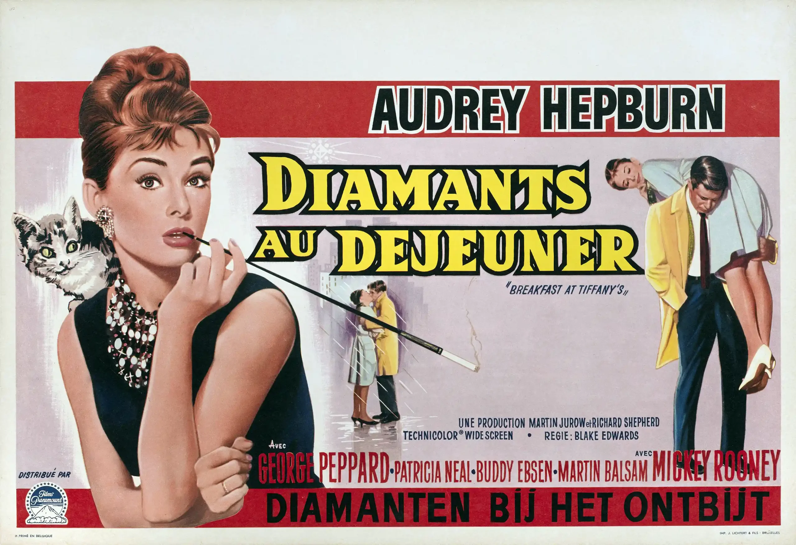 Breakfast at Tiffany's | Movie Poster | Vintage Belgian Holly Golightly Art