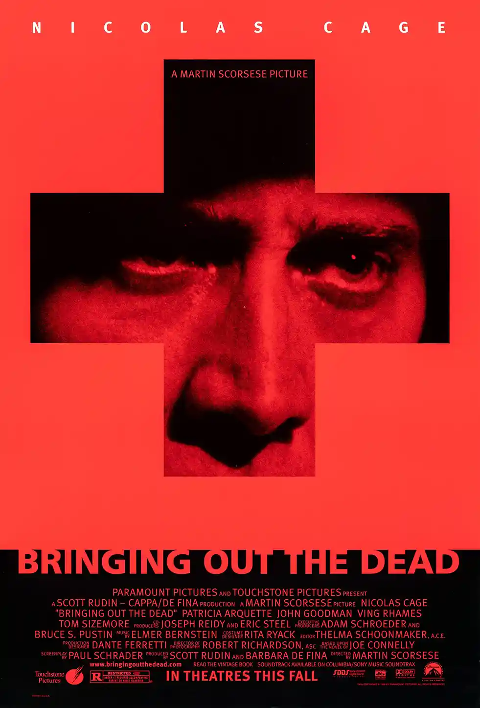 Bringing Out the Dead | Movie Poster | Scorsese Nicolas Cage Red Cross Print