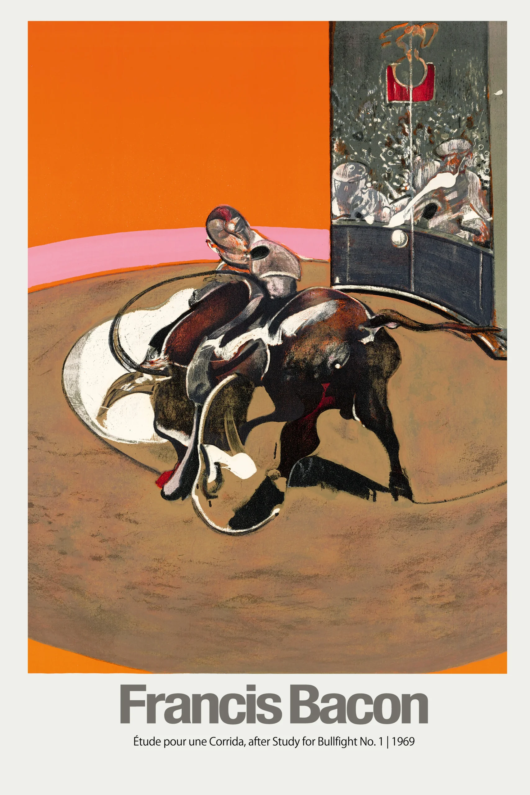 Francis Bacon | Abstract Art Poster | Orange Étude pour une Corrida Print