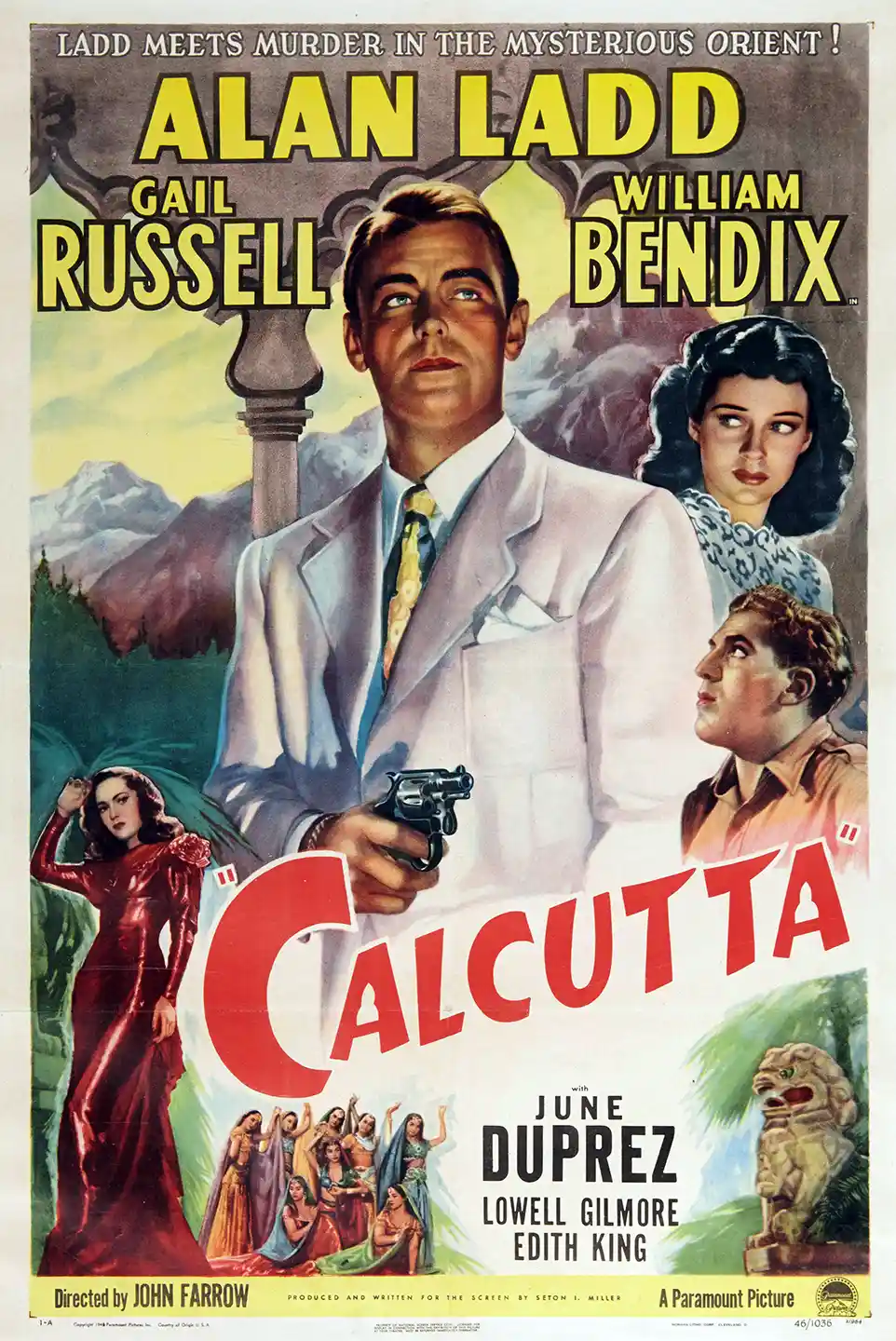Calcutta (1947) | Movie Poster | Alan Ladd Vintage Noir Wall Art