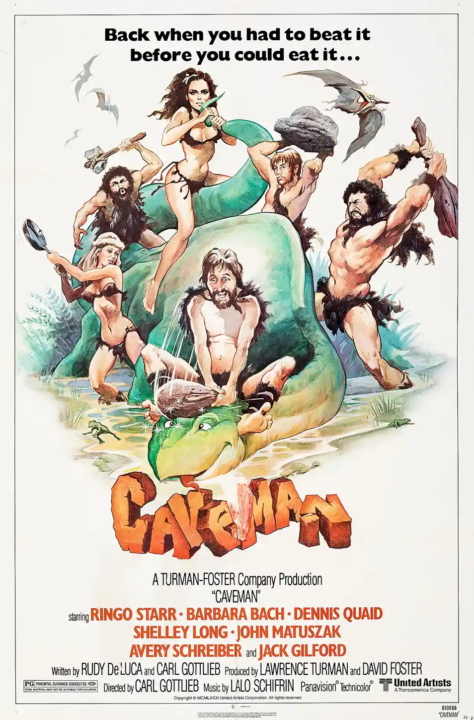 Caveman (1981) | Movie Poster | Ringo Starr Retro Comedy Wall Art