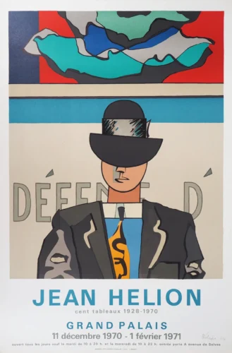 Jean Hélion, Art Exhibition Vintage Mid-Century Modern Poster