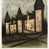 Bernard Buffet Château de Culan Expressionist Sketch Art Print