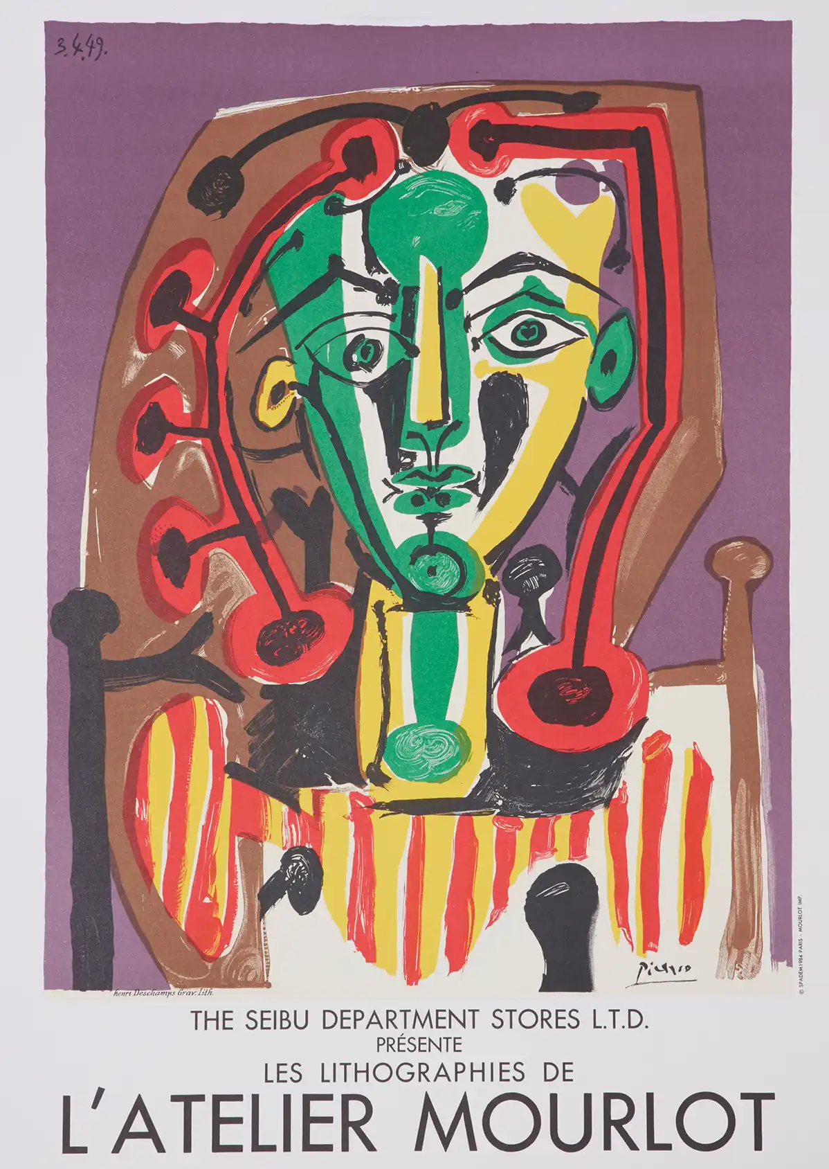 Pablo Picasso | Abstract Art Print | Tête de Femme Exhibition Poster