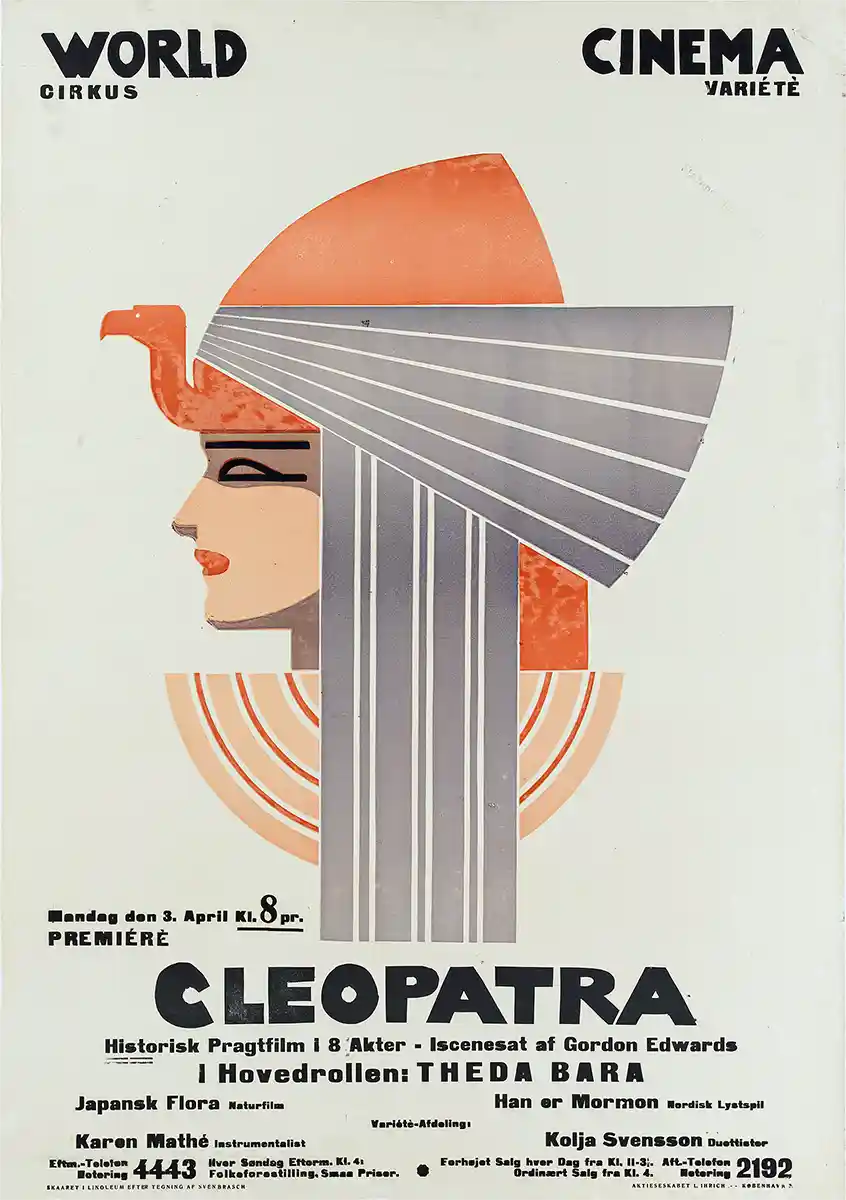 Cleopatra | Vintage Movie Poster | Art Deco Silent Film Wall Art Print