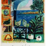 Pablo Picasso Côte d'Azur French Riviera Vintage Art Print