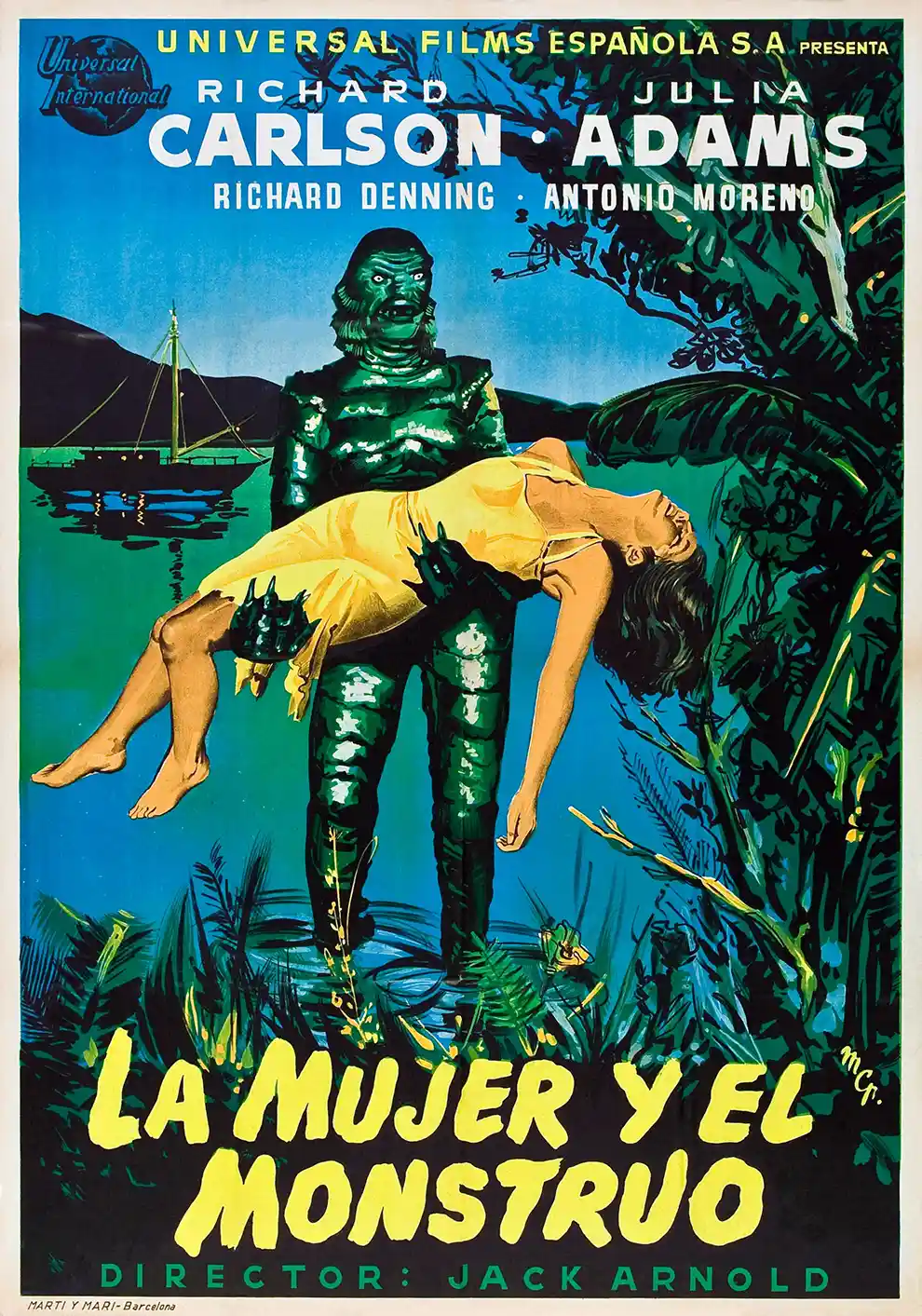 Creature from the Black Lagoon | Horror Movie Poster | Vintage Spanish Wall Art Print