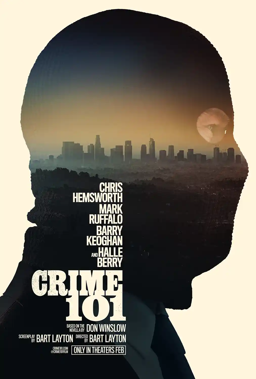 Crime 101 | Movie Poster | Minimalist Silhouette Wall Art Print