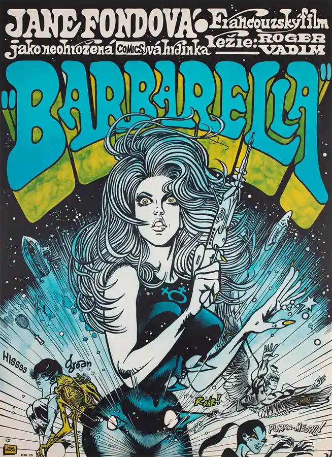 Barbarella | Movie Poster | Rare Czech Sci-Fi Vintage Art Print
