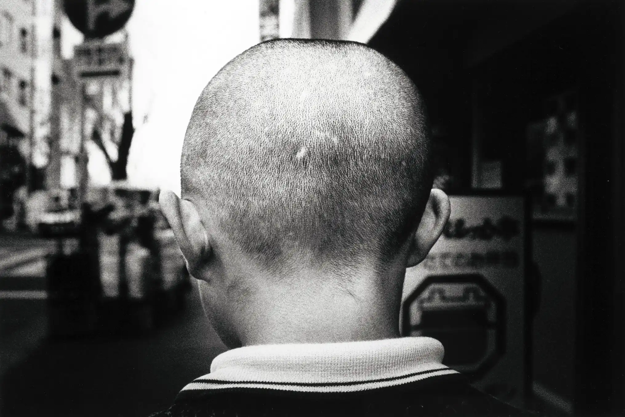 Daido Moriyama | Art Photography Poster | Shaved Head Urban B&W Print