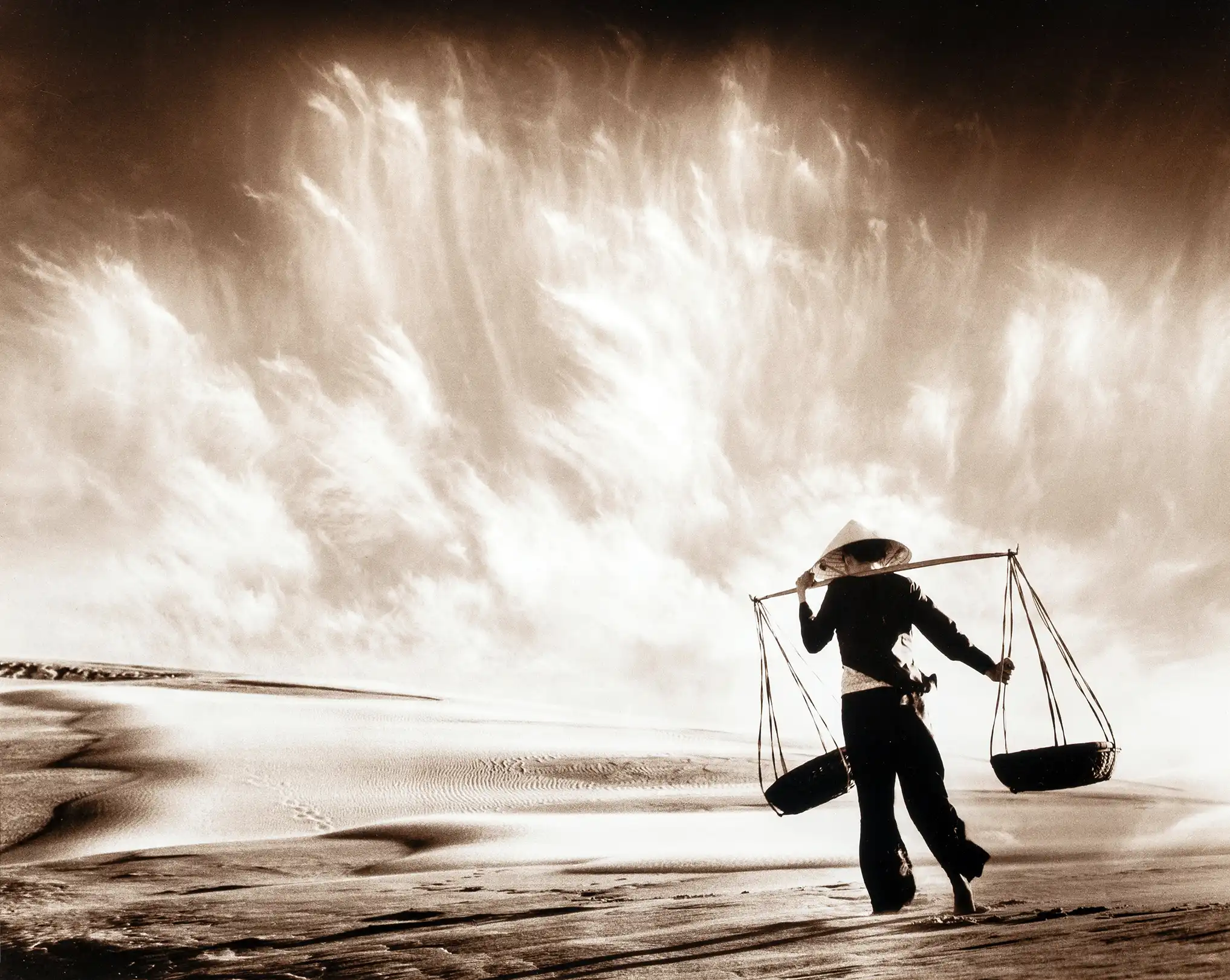 Don Hong Oai Photography | Art Poster | Vietnamese Sand Dunes Sepia Print