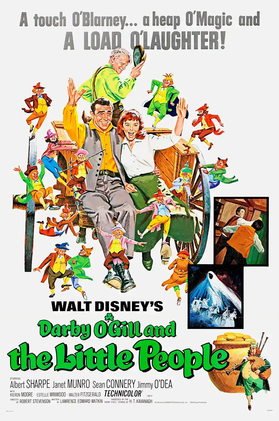 Darby O'Gill and the Little People | Disney Movie Poster | Leprechaun Fantasy Art Print