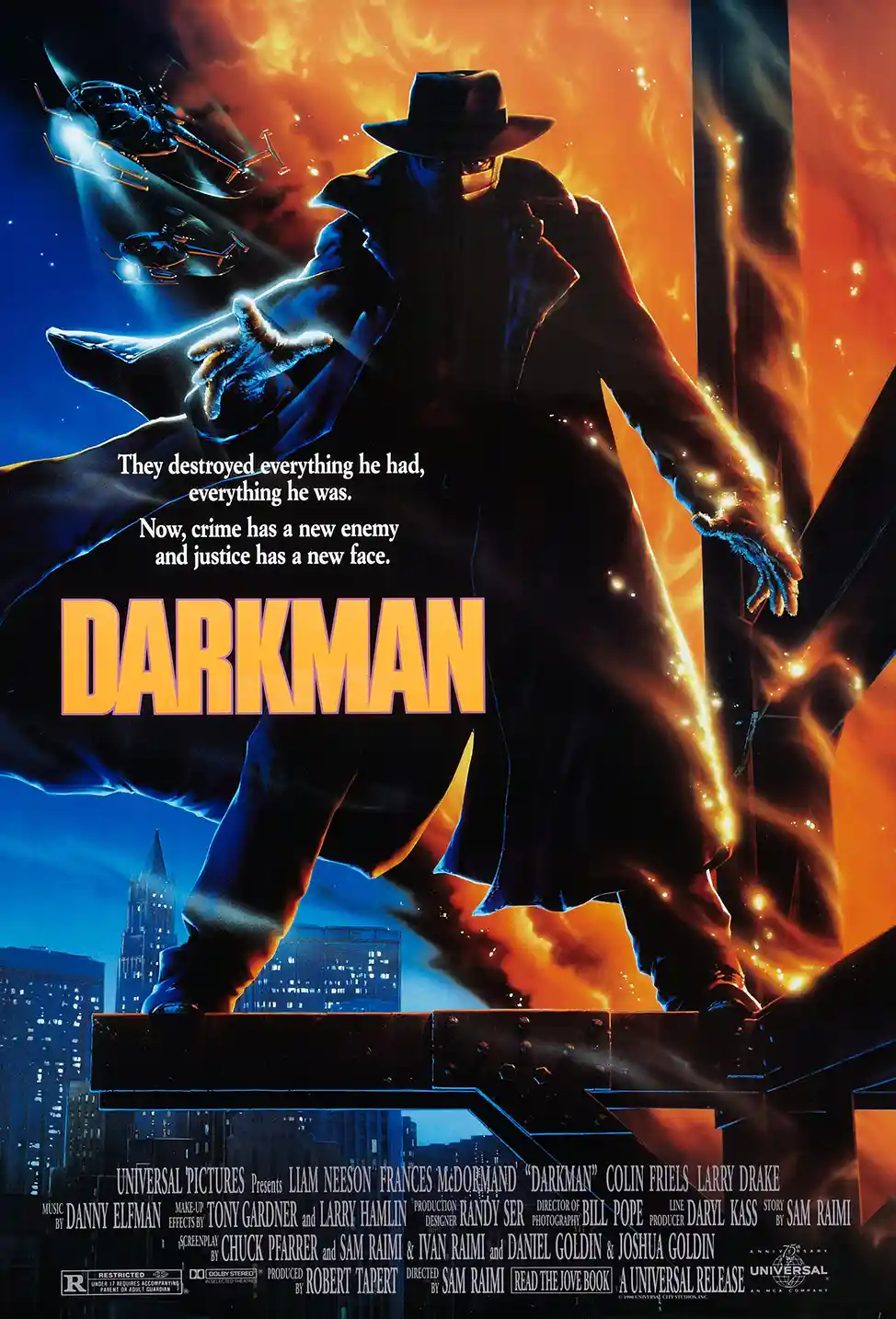 Darkman | Classic 90s Movie Poster | Sam Raimi Trench Coat Art Print