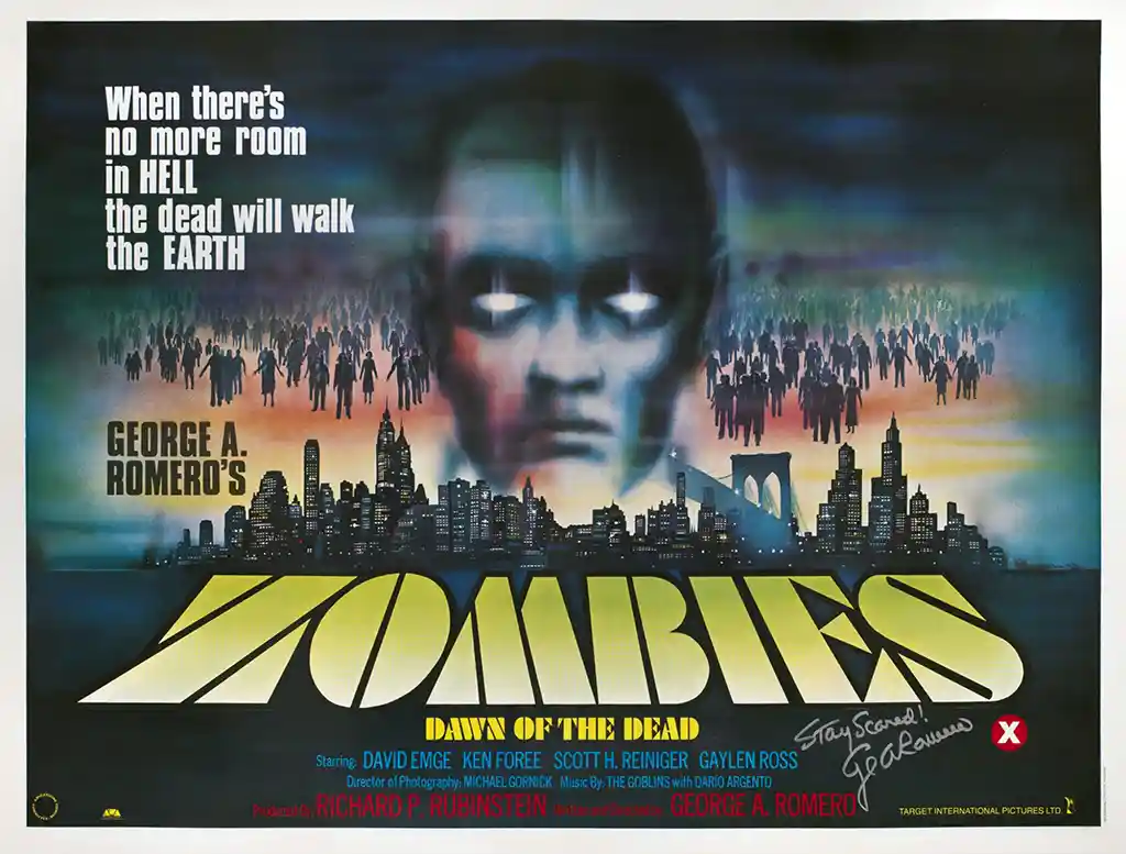 Dawn of the Dead (1978) | Horror Movie Poster | Vintage Zombie Wall Art