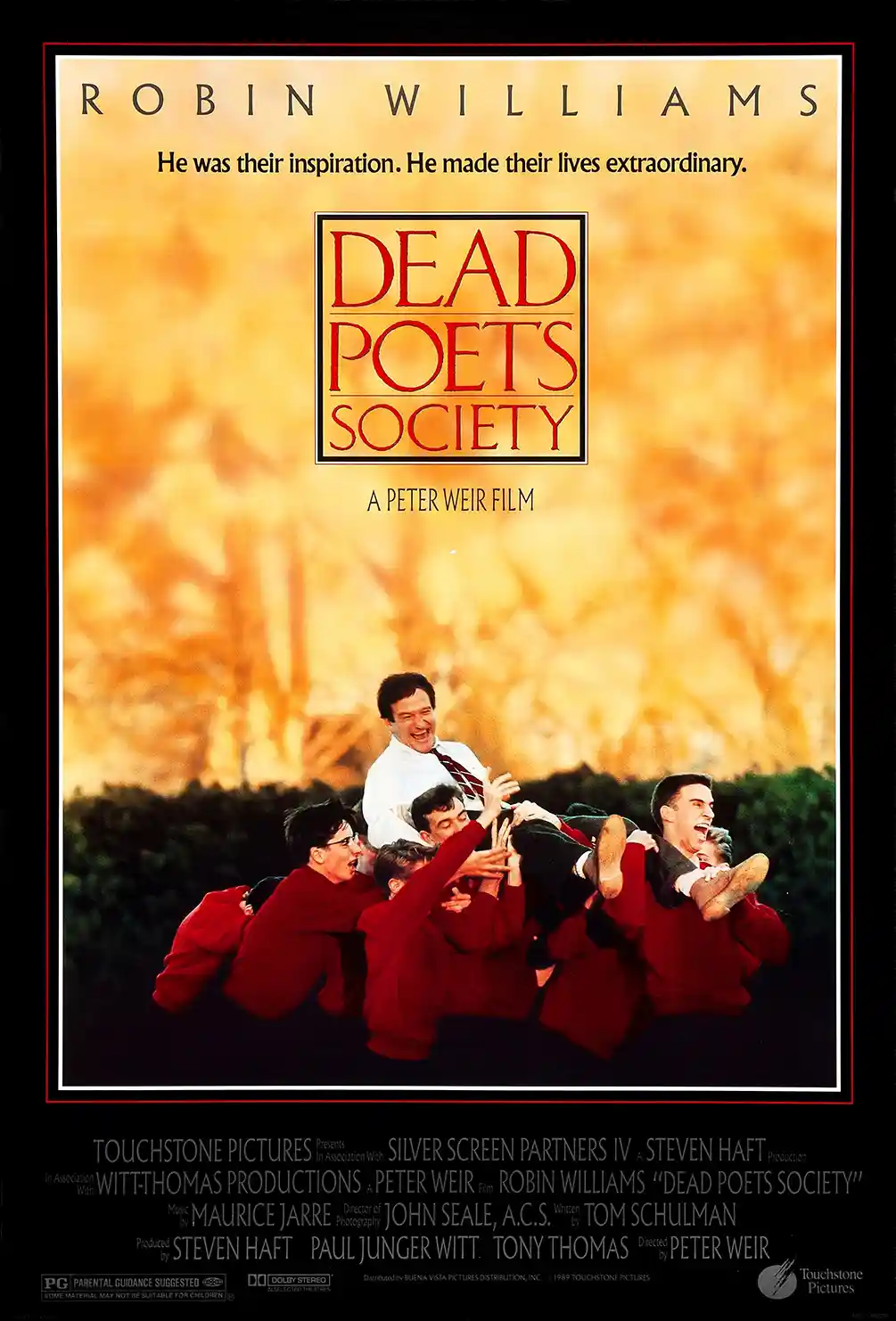 Dead Poets Society | Movie Poster | Robin Williams Lift Scene Art Print