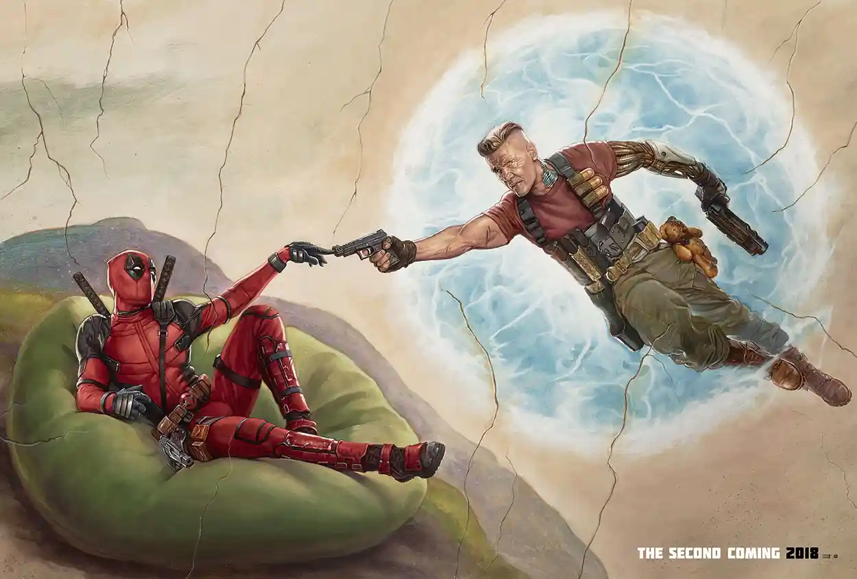 Deadpool 2 | Movie Poster | The Creation of Adam Parody Art Print