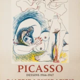 Picasso Dessins 1966-1967 Galerie Louise Leiris Exhibition Art Print