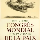 Picasso Peace Dove Deuxieme Congres Mondial Vintage Art Print