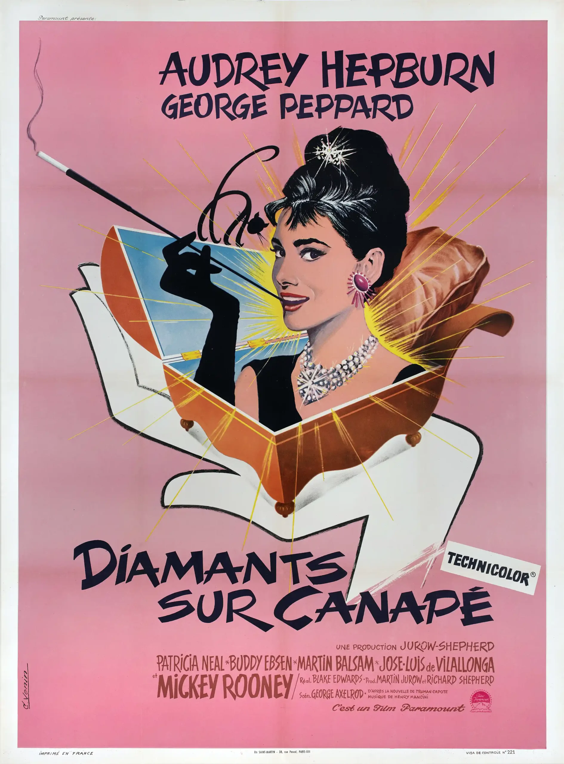 Breakfast at Tiffany's | French Movie Poster | Vintage Holly Golightly Print