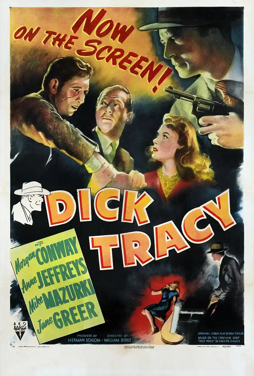 Dick Tracy 1945 | Vintage Film Noir Movie Poster | Classic Wall Art