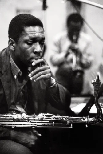 Miles Davis and John Coltrane Jazz Studio NYC 1959 Photography Print