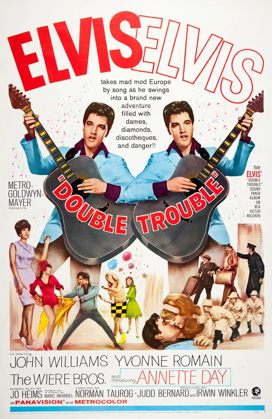Double Trouble | Elvis Movie Poster | Vintage Retro '60s Film Art Print