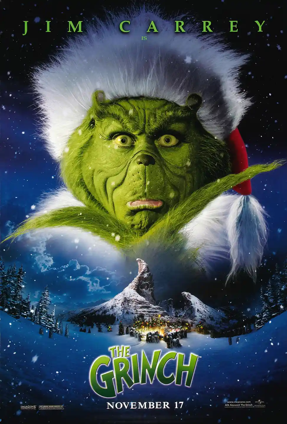 Dr. Seuss' The Grinch | Movie Poster | Jim Carrey Christmas Wall Art
