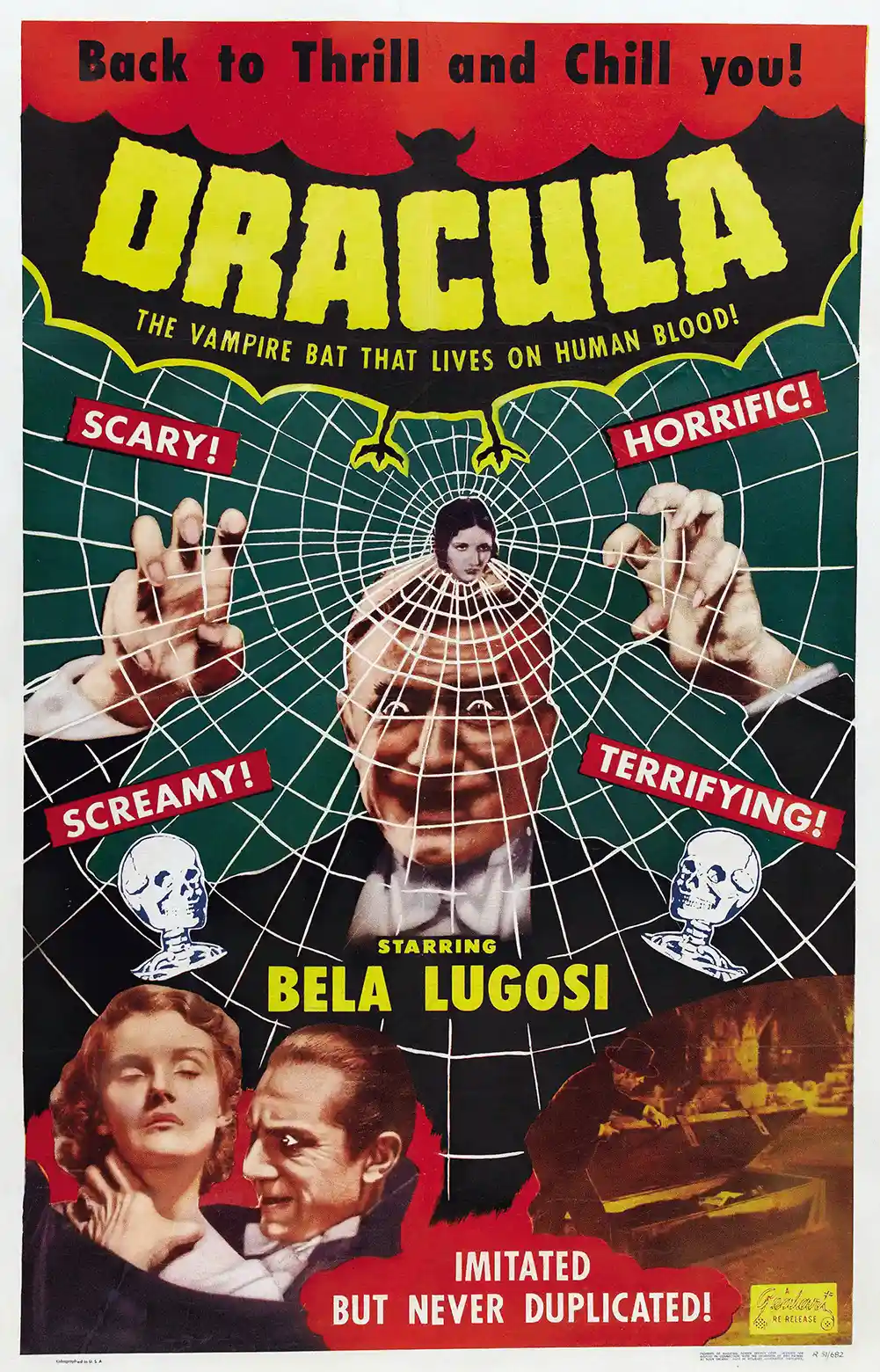 Dracula (1931) | Classic Horror Movie Poster | Vintage Bela Lugosi Art Print