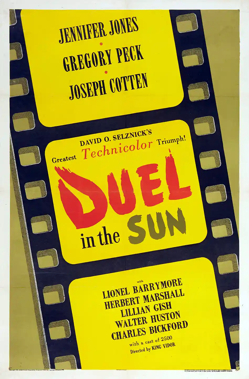 Duel in the Sun | Movie Poster | 1946 Vintage Film Strip Design