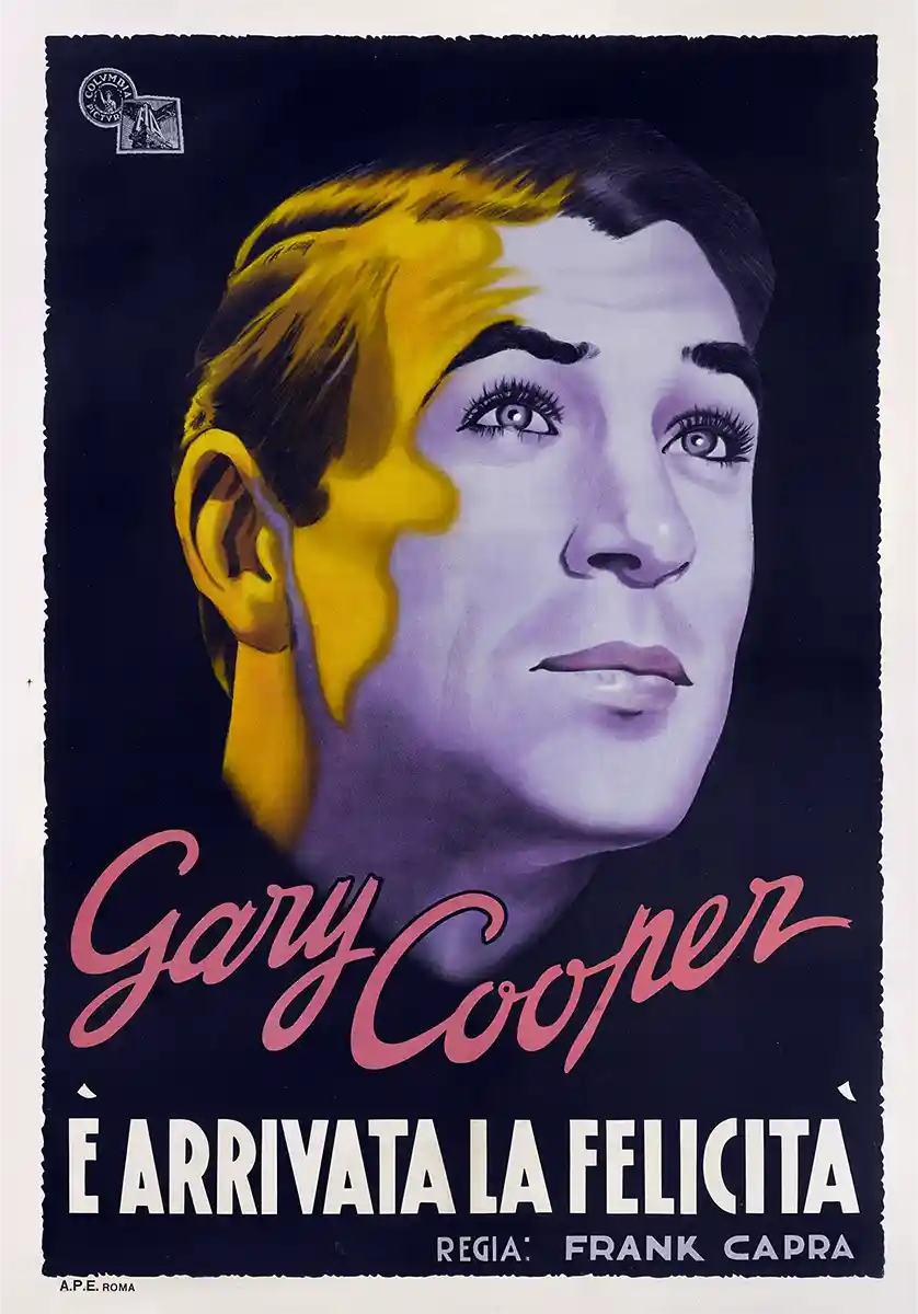 Mr. Deeds Goes to Town | Movie Poster | Gary Cooper Italian Art Print