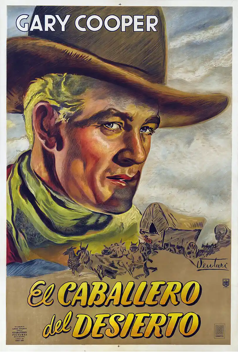 The Westerner (1940) | Movie Poster | Vintage Gary Cooper Portrait Art