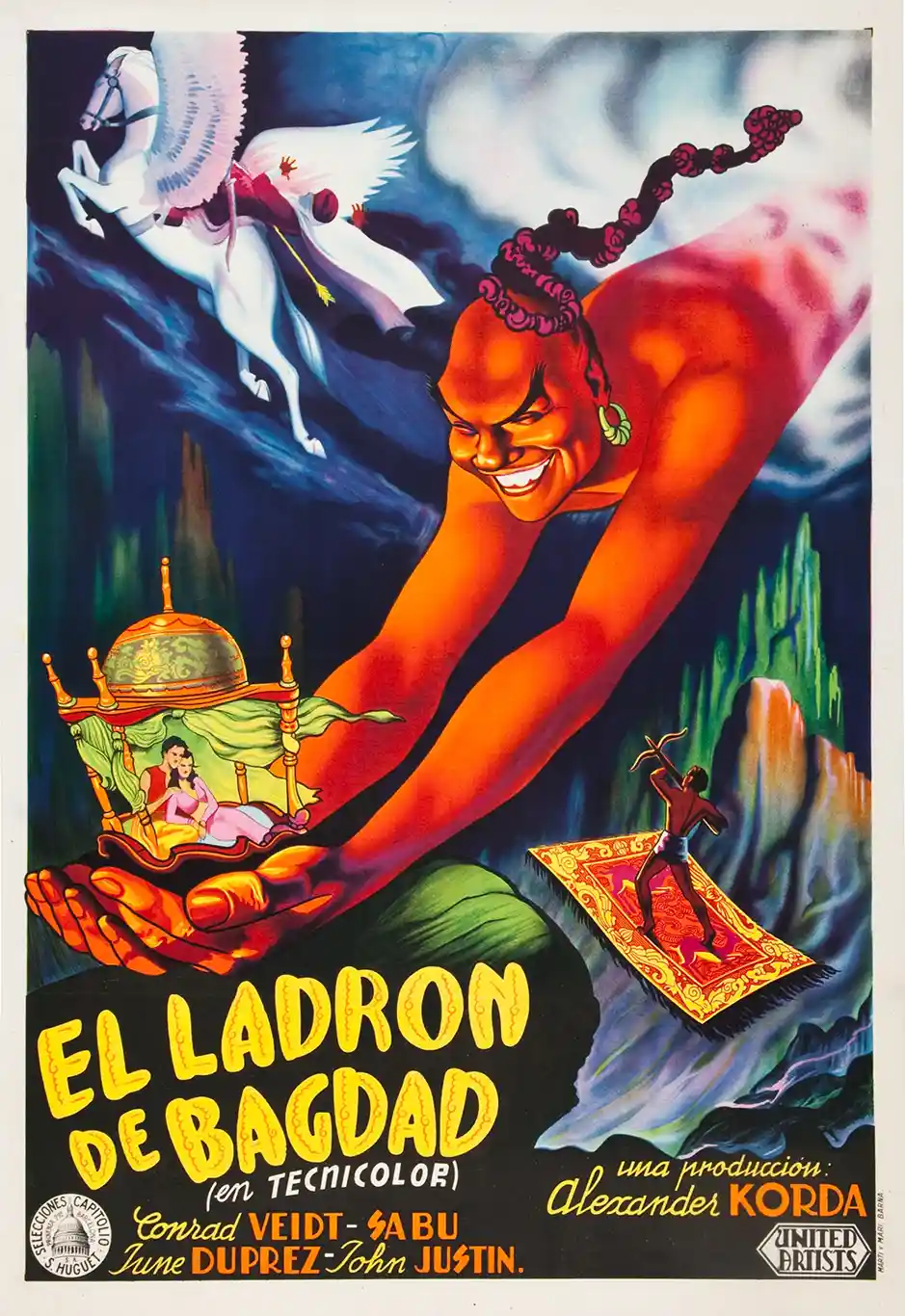 The Thief of Bagdad | Movie Poster | Vintage Technicolor Fantasy Art